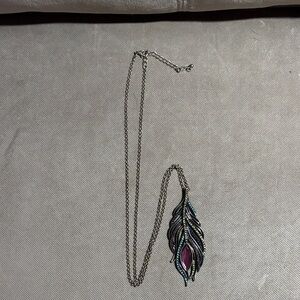 Elegant Metal Feather Necklace